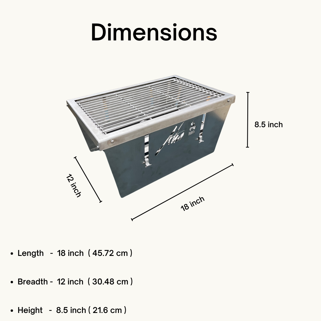 Fold 1 – Premium Foldable BBQ Kit (SS 304 Food Grade)
